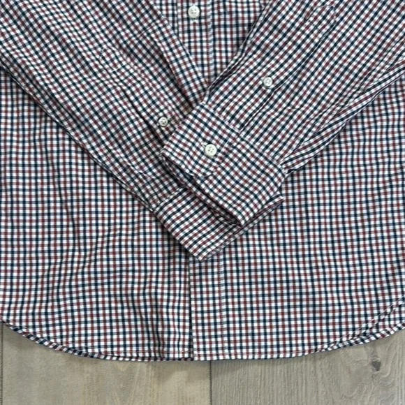 J. Crew Men's Casual Button Down Shirt - Red and Blue Checkered - Picture 5 of 7